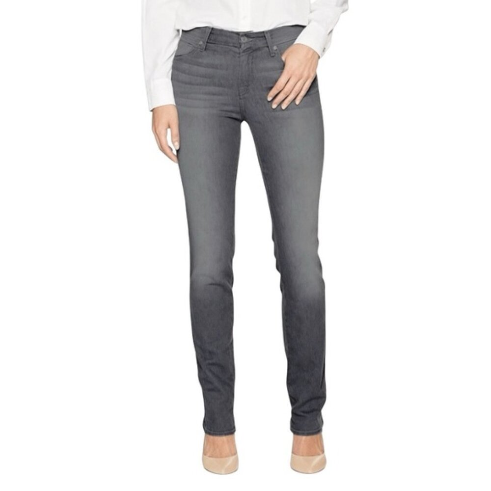 7FAM Jeans The Straight Leg Size 24 Grey Wash